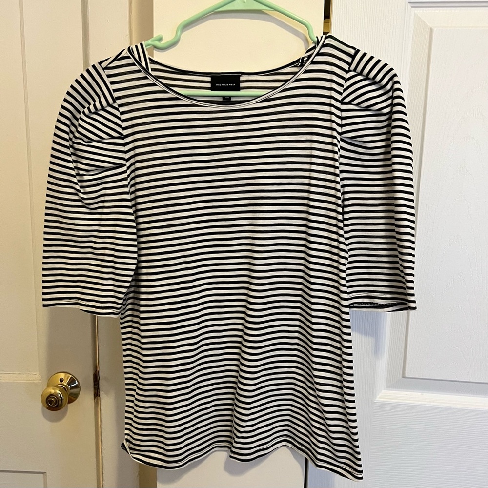 Who What Wear striped blouse